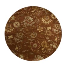 Kaleen Bombay Wool Rug - 7'9" Round in Rust - Closeouts