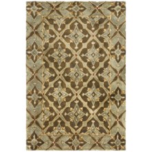 Kaleen Maharaja Garden Area Rug - Handcrafted Wool, 3'6"x5'3" in Glacier - Closeouts