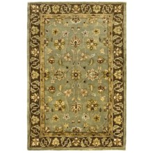 Kaleen Queens Garden Rug - Handcrafted Virgin Wool, 3'6"x5'3" in Blue - Closeouts