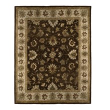 Kaleen Samode Hand-Tufted Wool Chocolate Rug - 7'6"x9' in Chocolate - Closeouts