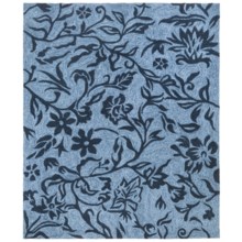 Kaleen Taos Collection Indoor/Outdoor Rug - 7’6”x9’ in Blue Vines - Closeouts