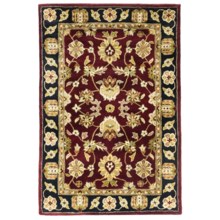 Kaleen Weslyan Garden Area Rug - Handcrafted Virgin Wool, 3'6"x5'3" in Red - Closeouts