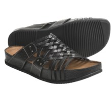Kalso Earth Rhapsody Sandals - Leather (For Women) in Black Worn Saddle - Closeouts