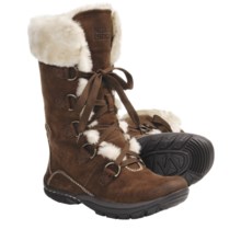 Kalso Earth Shazaam Boots - Nubuck, Faux-Fur Trim (For Women) in Bat Brown Leather - Closeouts