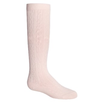 Kamik Cable Knee-High Socks - Over-the-Calf, Lightweight (For Girls) in Primrose Pink
