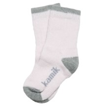 Kamik Jersey Cream ThermoCool Socks - Midweight, Crew, Merino Wool (For Girls) in Primrose Pink - Closeouts