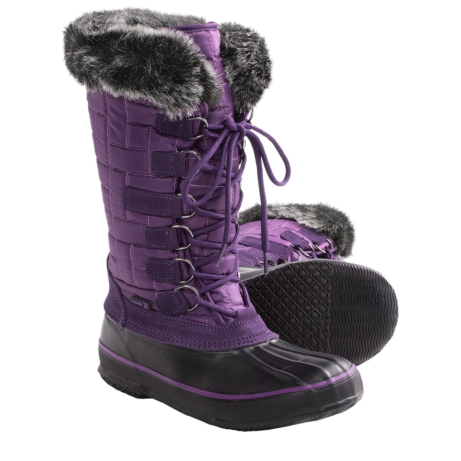 purple snow boots womens