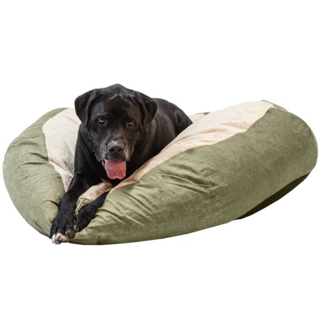 plush ball dog bed