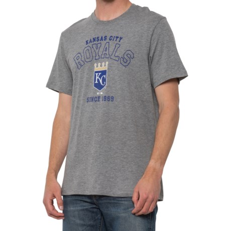 47Brand Kansas City Royals Hyper Basin Club T-Shirt - Short Sleeve (For Men) - SLATE GREY (S )