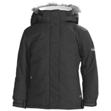 Karbon Amy Ski Jacket - Insulated, Removable Faux-Fur Trim (For Girls) in Black - Closeouts