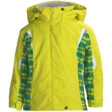 Karbon Loreali Ski Jacket - Insulated (For Girls) in Lime/Lime Quartz/Arctic White - Closeouts