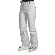 Karbon Prase Snow Pants - Waterproof, Insulated (For Women) in White Flower - Closeouts