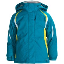 Karbon Sookie Ski Jacket - Insulated (For Girls) in Electric Blue/Lime/Arctic White - Closeouts