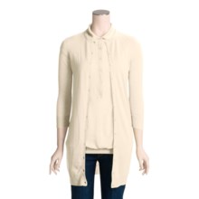 Karoo Cardigan Sweater - Cashmere, 3/4 Sleeve (For Women) in White - Closeouts