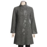 Katherine Barclay Boiled Wool Coat - Embroidered (For Women)