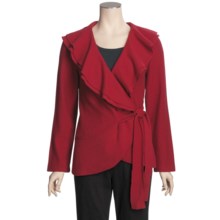 Katherine Barclay Boiled Wool Jacket - Wrap Front (For Women) in Poinsettia - Closeouts