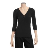 Katherine Barclay Ribbed Shirt - Silk-Rich, 3/4 Sleeve (For Women)