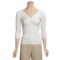 Katherine Barclay Ribbed Shirt - Silk-Rich, 3/4 Sleeve (For Women) in Ivory