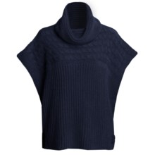 Katherine Barclay Touch of Alpaca Sweater - Cowl Neck, Short Sleeve (For Women) in Midnight - Closeouts