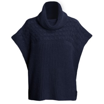 Katherine Barclay Touch of Alpaca Sweater - Cowl Neck, Short Sleeve (For Women) in Midnight