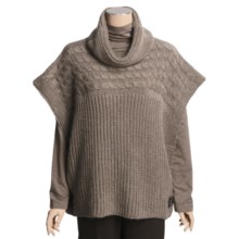 Katherine Barclay Touch of Alpaca Sweater - Cowl Neck, Short Sleeve (For Women) in Ostrich - Closeouts