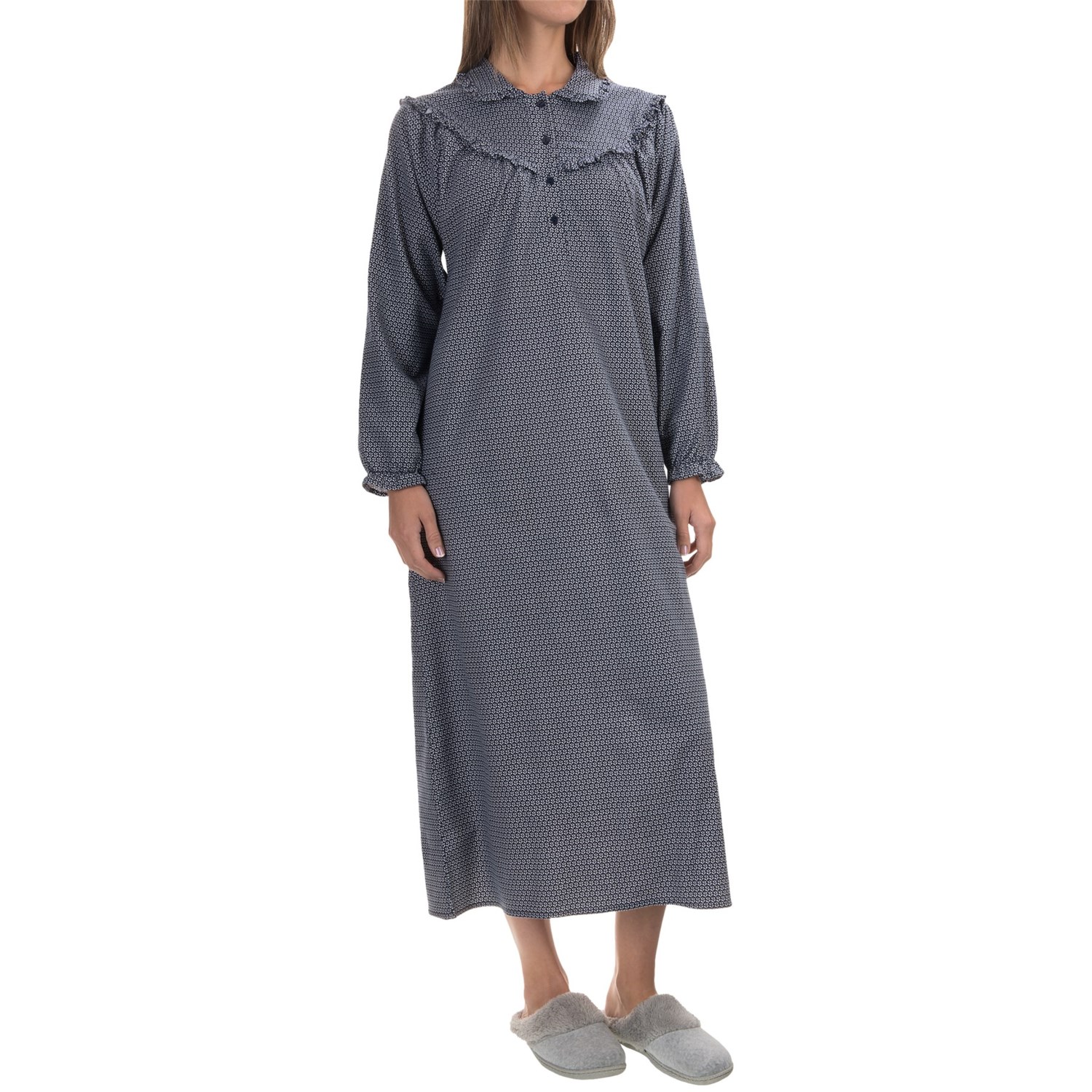 long sleeve flannel nightgowns