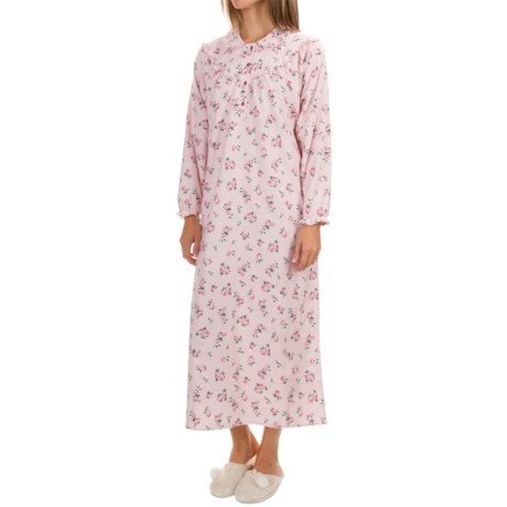 long sleeve flannel nightgowns