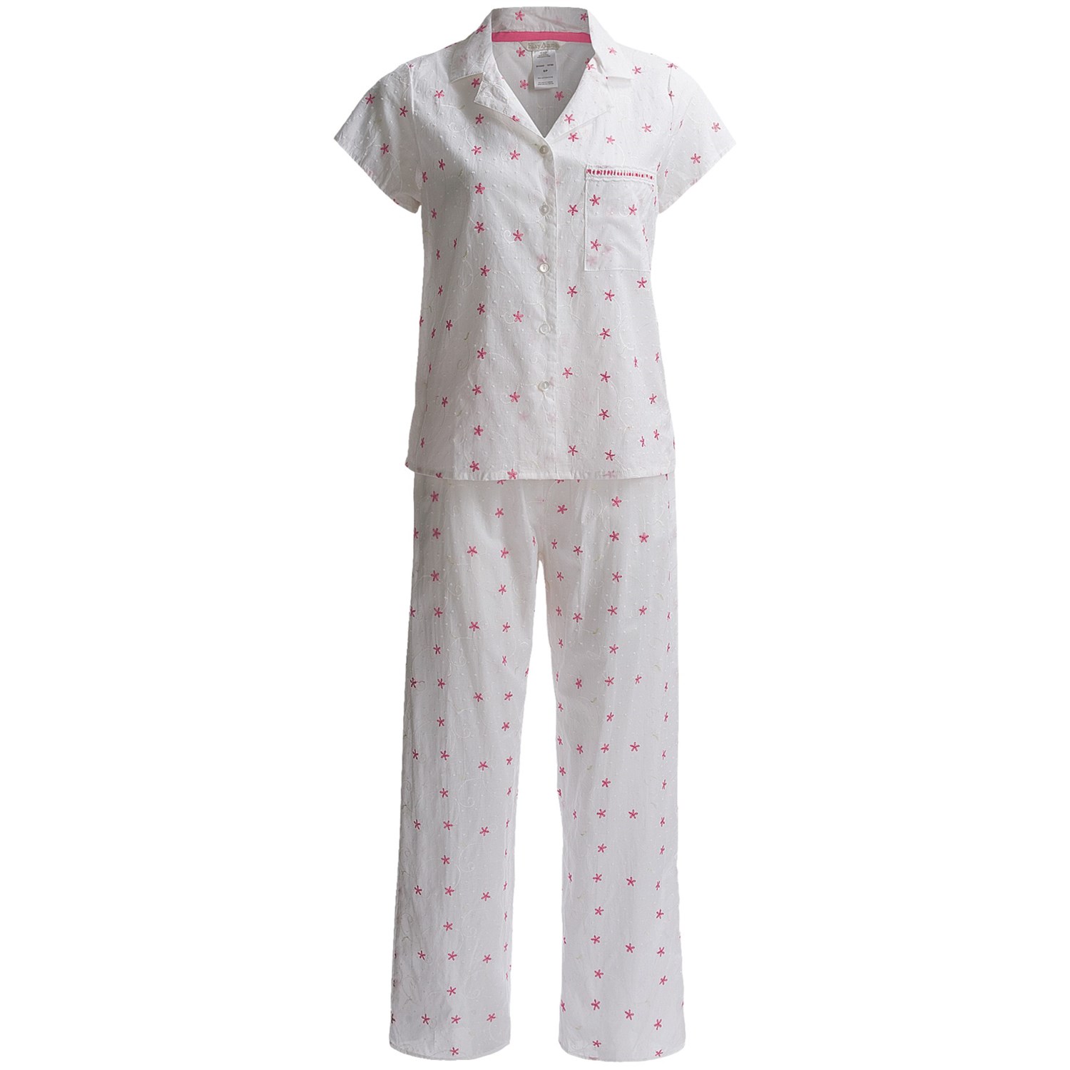 KayAnna Embroidered Pajamas - Cotton, Short Sleeve (For Women) - Save 42%