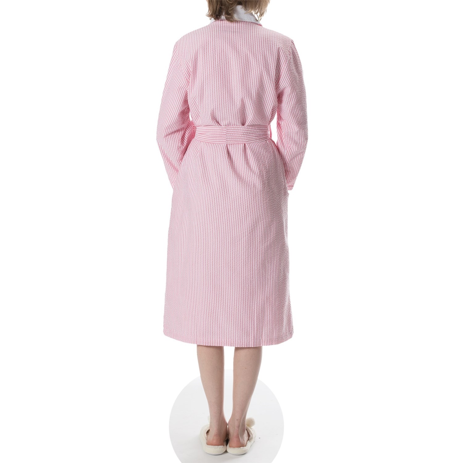 KayAnna Striped Seersucker Wrap Robe (For Women) 9530A Save 89