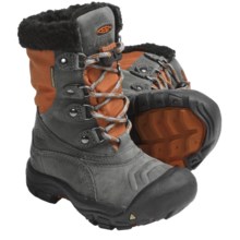 Keen Basin Winter Boots - Waterproof, Insulated, Nubuck (For Kids and Youth) in Gargoyle/Rust - Closeouts