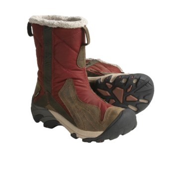 Keen Betty Boot Winter Boots - Waterproof Insulated (For Women) in Madder Brown/Black Olive