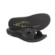 Keen Bree Nubuck Leather Sandals - Cross Slides (For Women) in Black - Closeouts