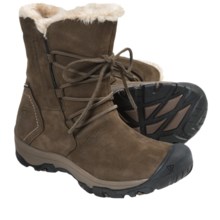 Keen Brighton Low Boots - Waterproof, Faux-Fur Lined (For Women) in Slate Black - Closeouts