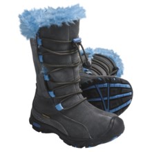 Keen Brighton Winter Boots - Waterproof, Suede (For Kids and Youth) in Dark Shadow/Azure Blue - Closeouts