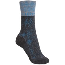 Keen Burlington Crew Lite Socks - Merino Wool (For Women) in Charcoal/Black - Closeouts