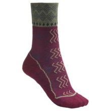 Keen Burlington Lite Socks - 3-Pack, Merino Wool, Crew (For Women) in Beet Red/Iguana - Closeouts