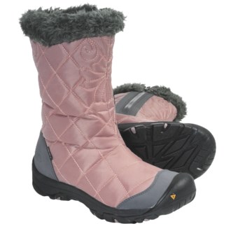 Keen Burlington Low Winter Boots - Waterproof (For Women) in Woodrose/Gargoyle