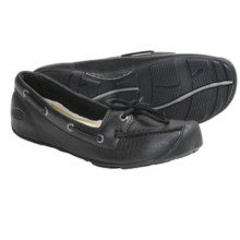 Keen Catalina Boat Shoes - Leather (For Women) in Black - Closeouts