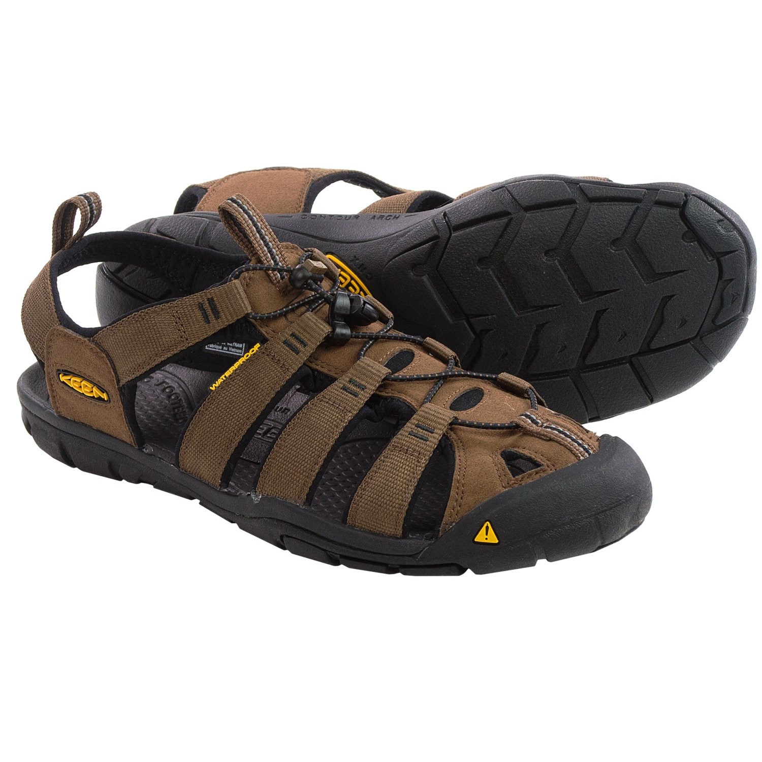 Keen Clearwater CNX Sandals - Suede (For Men) in Dark EarthBlack