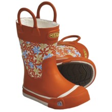 Keen Coronado Rain Boots- Waterproof, Microfleece Lining (For Kids and Youth) in Spicy Orange - Closeouts