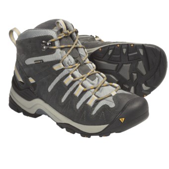 Keen Gypsum Mid Hiking Boots - Waterproof, Nubuck (For Women) in Gargoyle/Tawny Olive