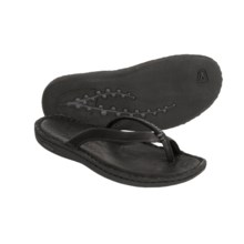 Keen Katie Thong Sandals - Leather Flip-Flops (For Women) in Black - Closeouts
