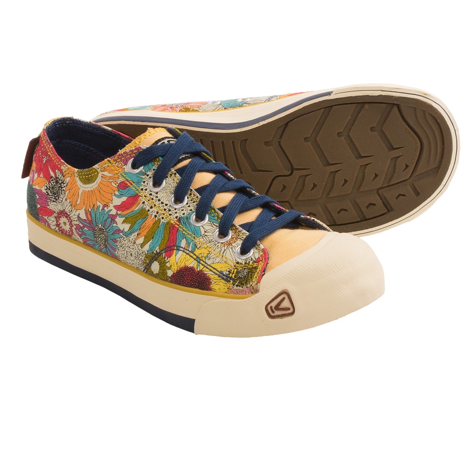 Keen Landcaster Lace Sneakers (For Women) in Golden YellowEnsign Blue
