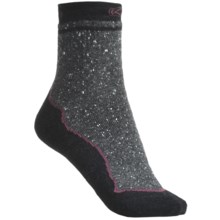 Keen Nome Crew Socks - Merino Wool, Midweight (For Women) in Charcoal/Rose - Closeouts