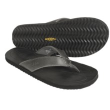 Keen Rockaway Thong Sandals - Leather (For Men) in Gargoyle - Closeouts