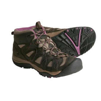 Keen Shasta Mid Hiking Boots - Leather (For Women) in Black Olive/Grape Nectar