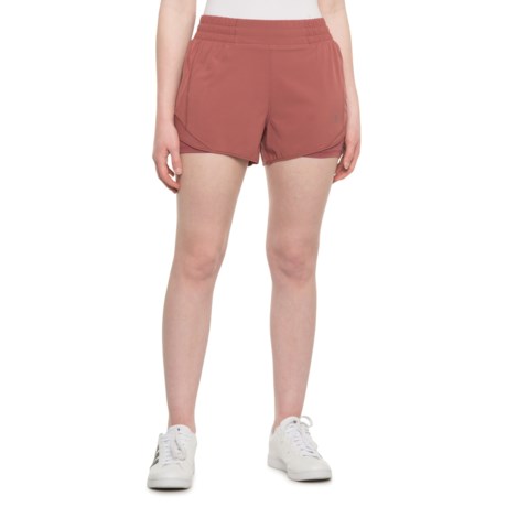 Mondetta Keeper Sheer Side Running Shorts - Built-in Liner (For Women) - DARK ORCHID (XS )