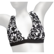 Kenneth Cole Banded Triangle Bikini Swimsuit Top (For Women) in Black - Closeouts