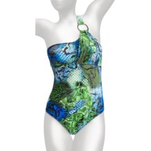 Kenneth Cole Reaction Mio Swimsuit - 1-Piece, One Shoulder (For Women) in Skin Deep - Closeouts