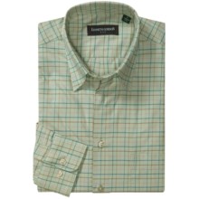 Kenneth Gordon Check Sport Shirt - Hidden Button-Down Collar, Long Sleeve (For Men) in Light Green/Pink/Multi Windowpane - Closeouts